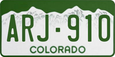 CO license plate ARJ910