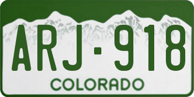 CO license plate ARJ918