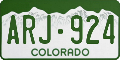 CO license plate ARJ924