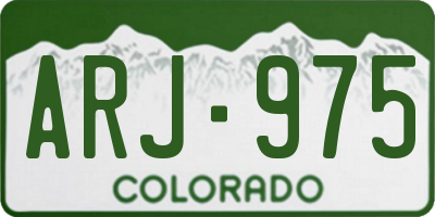 CO license plate ARJ975