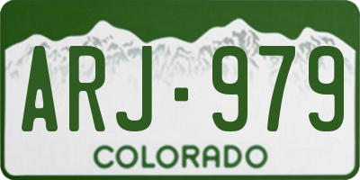 CO license plate ARJ979