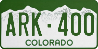 CO license plate ARK400