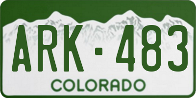 CO license plate ARK483