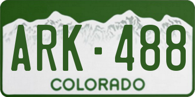 CO license plate ARK488
