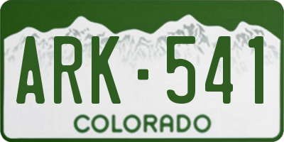 CO license plate ARK541