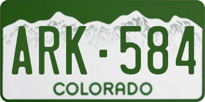 CO license plate ARK584