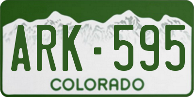 CO license plate ARK595