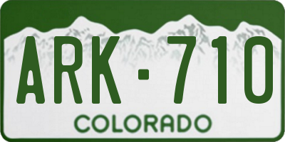 CO license plate ARK710