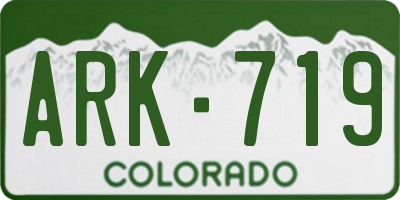 CO license plate ARK719