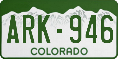 CO license plate ARK946