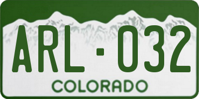 CO license plate ARL032