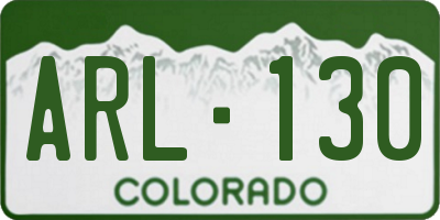 CO license plate ARL130