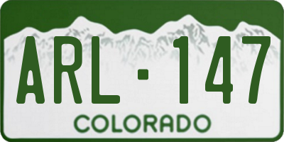 CO license plate ARL147