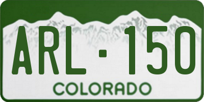CO license plate ARL150