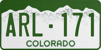 CO license plate ARL171