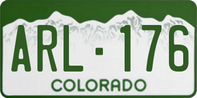 CO license plate ARL176