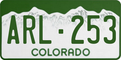 CO license plate ARL253