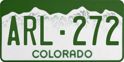 CO license plate ARL272