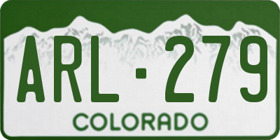 CO license plate ARL279