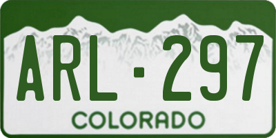 CO license plate ARL297