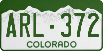 CO license plate ARL372