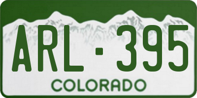 CO license plate ARL395