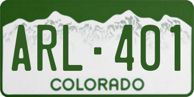 CO license plate ARL401