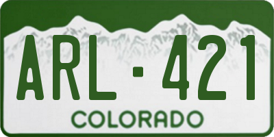 CO license plate ARL421