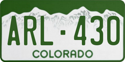 CO license plate ARL430