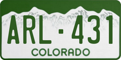 CO license plate ARL431