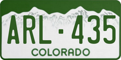 CO license plate ARL435