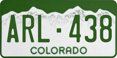 CO license plate ARL438