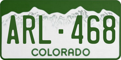 CO license plate ARL468