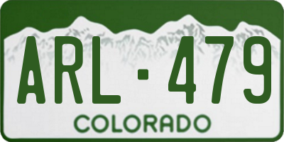 CO license plate ARL479