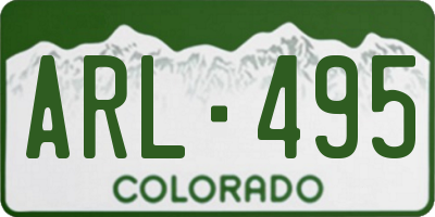 CO license plate ARL495