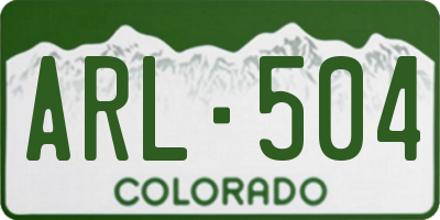 CO license plate ARL504