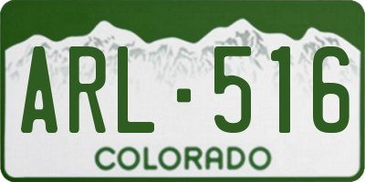 CO license plate ARL516
