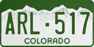 CO license plate ARL517