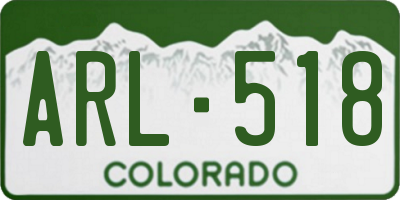 CO license plate ARL518
