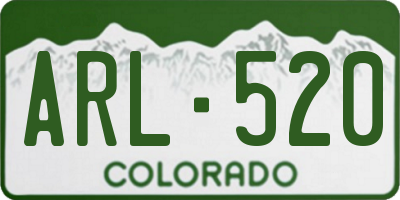CO license plate ARL520