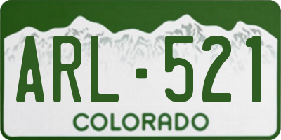 CO license plate ARL521