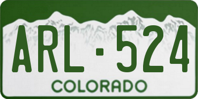 CO license plate ARL524