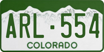 CO license plate ARL554
