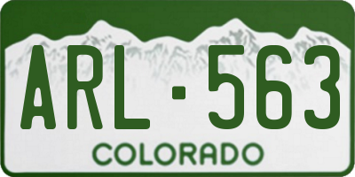 CO license plate ARL563