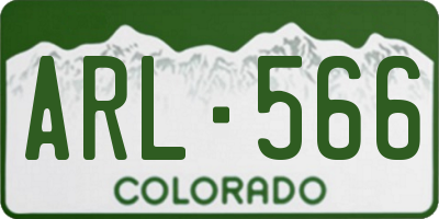 CO license plate ARL566