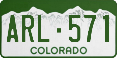 CO license plate ARL571