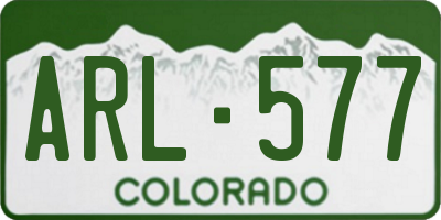 CO license plate ARL577