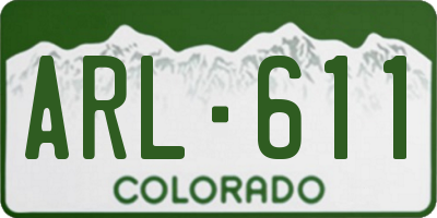 CO license plate ARL611