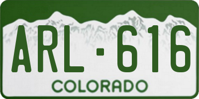 CO license plate ARL616