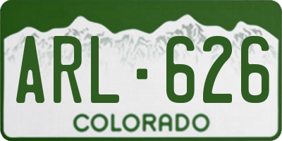 CO license plate ARL626